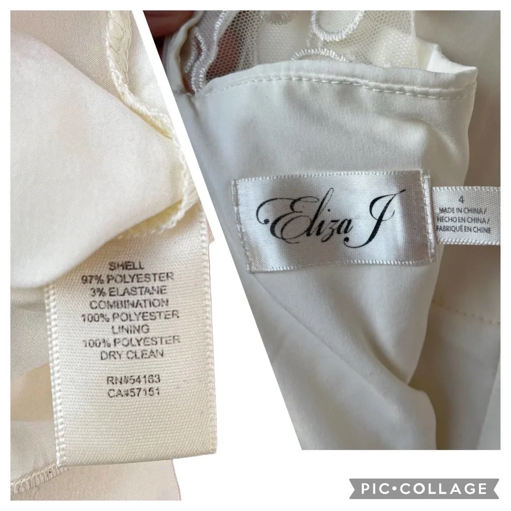 Eliza J Ivory Lace Cream Jumpsuit Women Size 4 - Picture 15 of 15